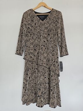 Connected Apparel Gold And Black Dress